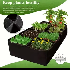 Space Saver Grow Bag - Durable Non-Woven Fabric for Healthy Plants with Exceptional Air Flow & Moisture Drainage System