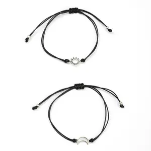 Couple/Friendship Bracelet Moon Sun Braided Bracelet