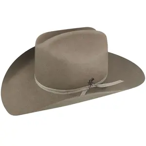 Bailey Western Stampede 2X Cowboy Hat - Tall Classic Cattleman Crown, 2-Ply Grosgrain Headband, Silver Spur Stud Accent, Made in the USA