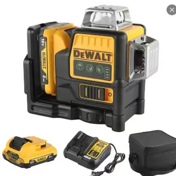 Dewalt NEW DW089LG 12 Lines & 3 Sides 360-Degree Vertical 12V Lithium Batteries Laser Level with Horizontal Green Sensor, Accurate Readings, Outdoor Leveling Tool Set Including Drill, Lawn Sweeper, Impact Wrenches, Welder Machine