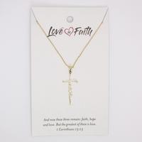 Faith Cross Gold Necklace