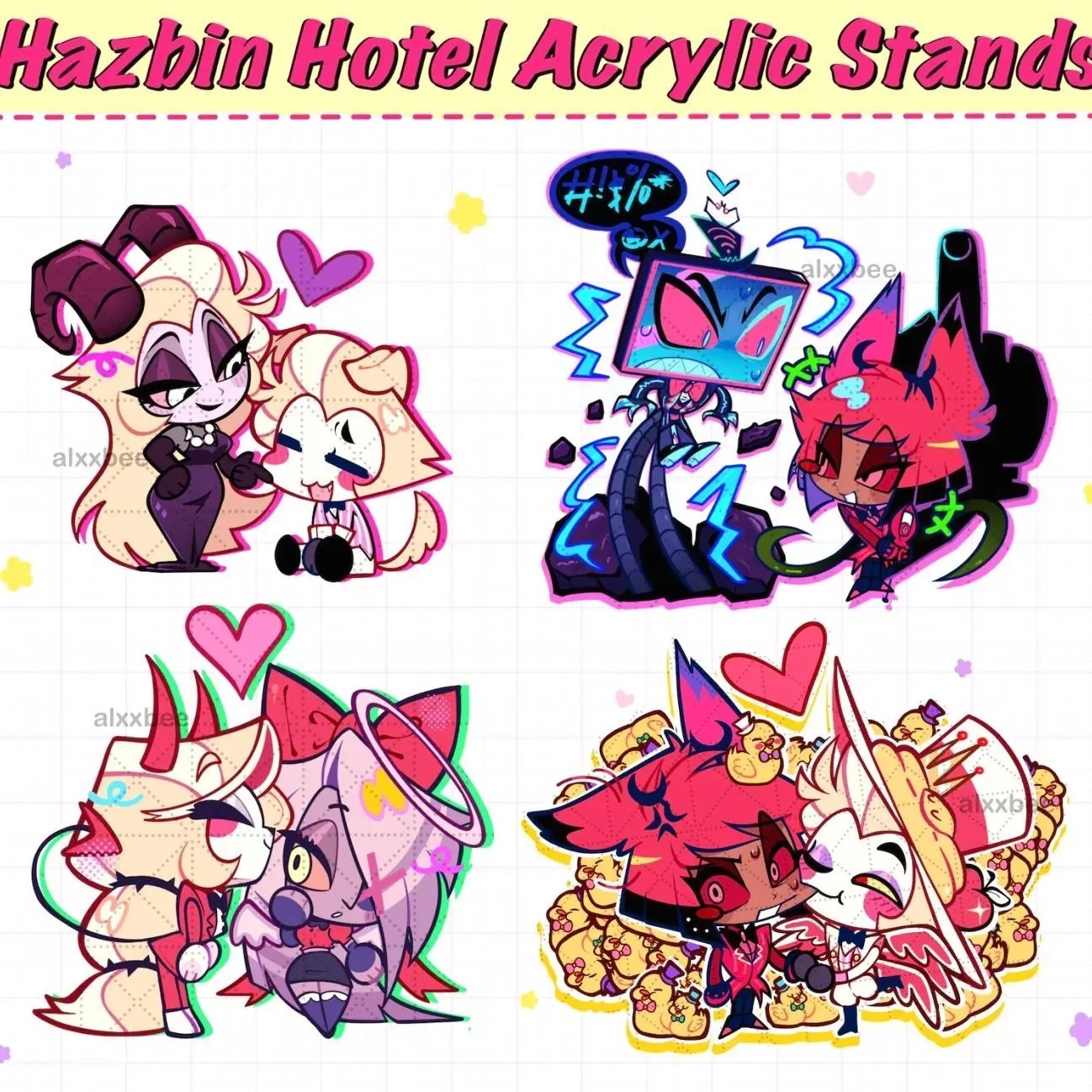 5 ops  Hazbin Hotel Ship Acrylic Standees