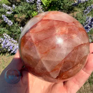 Red Hematoid Quartz Sphere — Fire Quartz 2lb 3.8oz