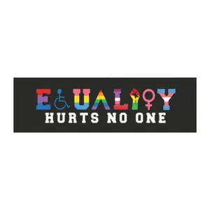 Equality Hurts No One Celebrate Diversity Car Magnet, LGBTQ+ Awareness Pride, Car Decor Bumper Equality Statement