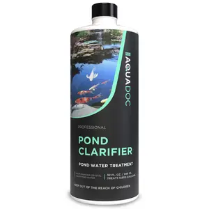 AquaDoc Enzyme-Based Water Clarifier for Koi and Fish Ponds - 32oz - Clears Cloudy Water and Reduces Sludge