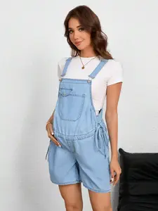 ELLIOTTWI Pregnancy Jean Romper Casual Apparel Lightweight Daily Essential
