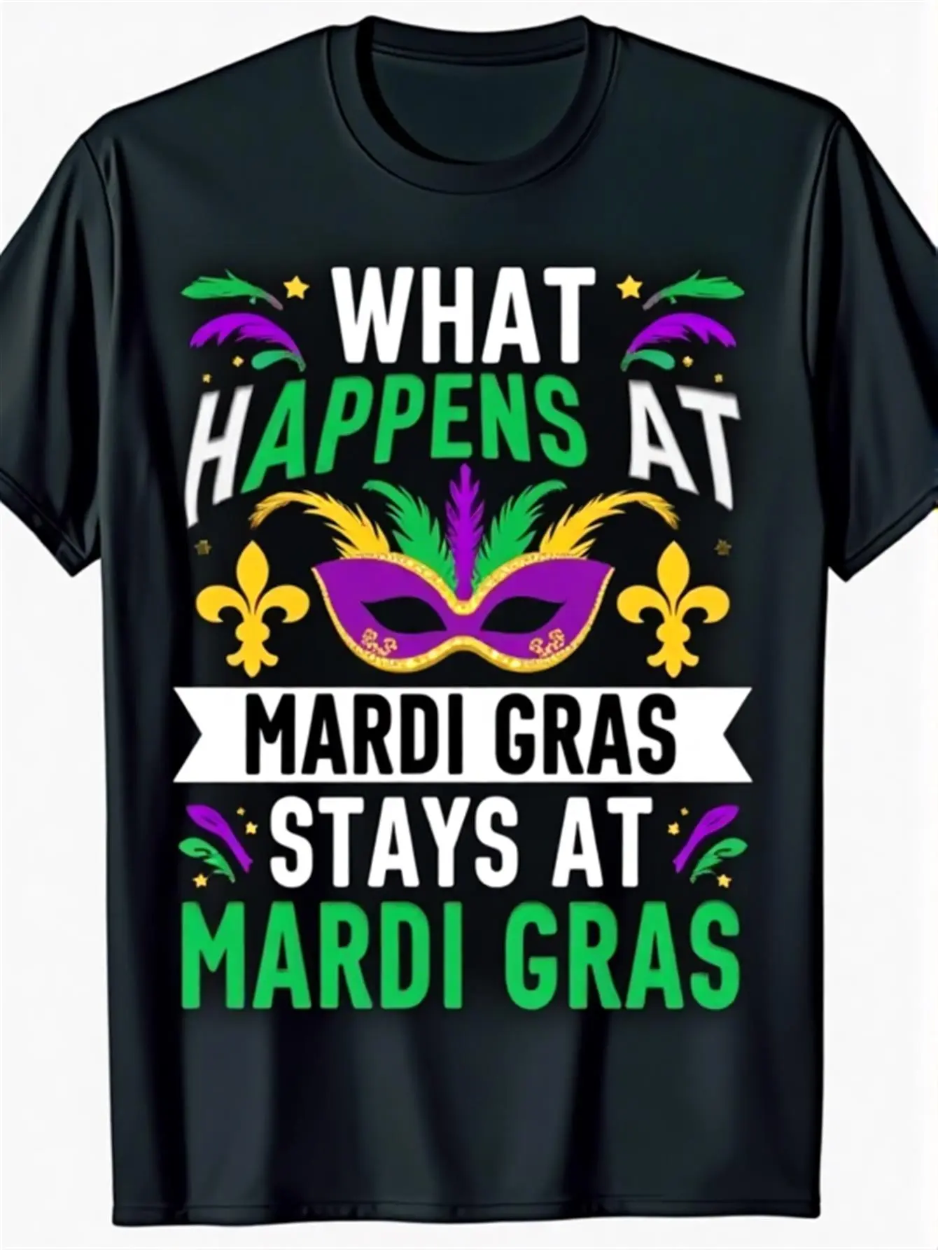 Mardi Gras Womens T-Shirt 100 Cotton Breathable  C unisex soft cotton short sleeve t shirt, vintage graphic casual tee for men women teens, perfect birthday holiday gift for camping travel gym daily street casual wear