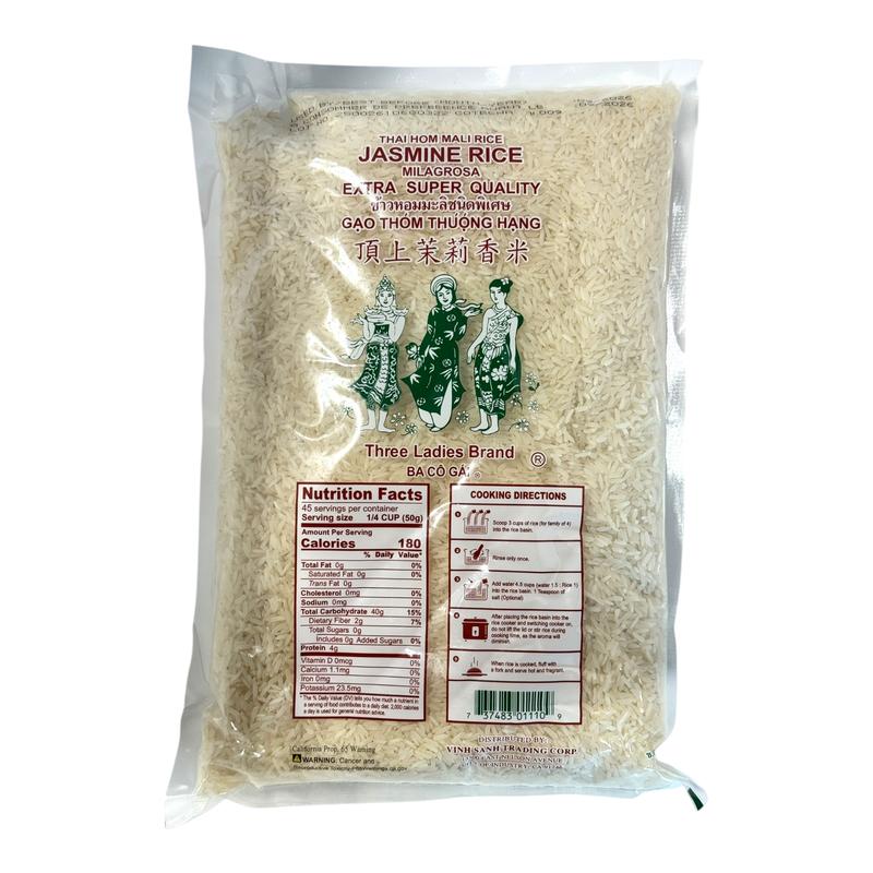 Three Ladies Brand Jasmine Rice Small Bag 5 lb
