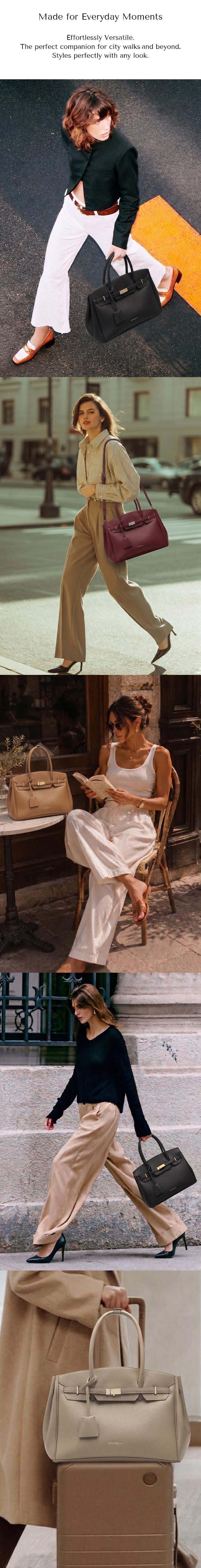 NEWBELLA Miranda M 13-Inch Laptop Tote Bag with Organizer and Adjustable Crossbody Strap for Work and Office #sohoch