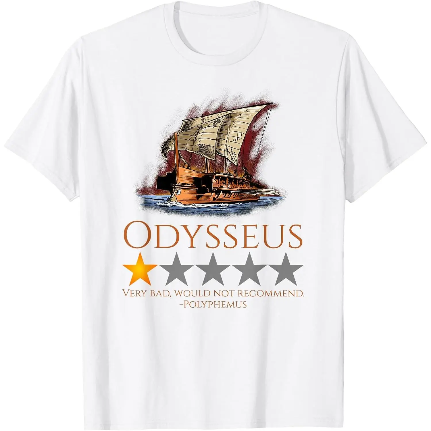 100% Cotton Odysseus - Ancient Greek Mythology Meme - The Odyssey T-Shirt Unisex White Clothing Streetwear