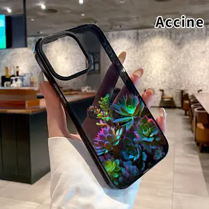 Case for iPhone 16 Pro Max 15 Plus 14 13 12 11 Succulent Fantasy Non-Yellowing Shockproof Clear slim Protective Softcase