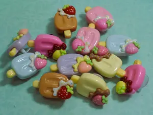 Acrylic Popsicle Shoe Charms for Crocs Cute Jibbitz Accessories Summer Fun Decorations Lightweight Durable Gift Idea 1.2 Inch Wide Acrylic Charms for Crocs Shoes - Footwear