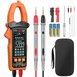 Proster Digital Clamp Meter, 600A DC AC Current, 600V AC/DC Voltage NCV Continuity Capacitance Resistance Frequency Diode Hz Test