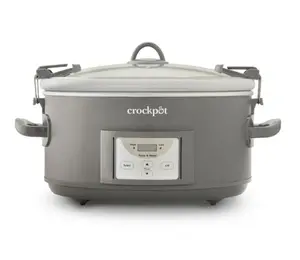 Crock-Pot Programmable 7-Quart Cook and Carry Slow Cooker, Grey