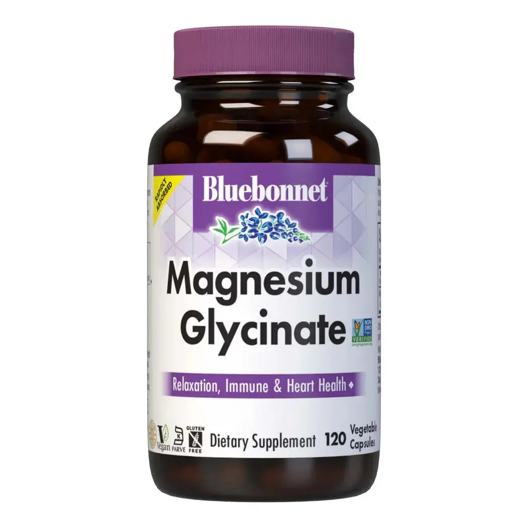 Bluebonnet Magnesium Glycinate 400 mg 120 vegetable capsules