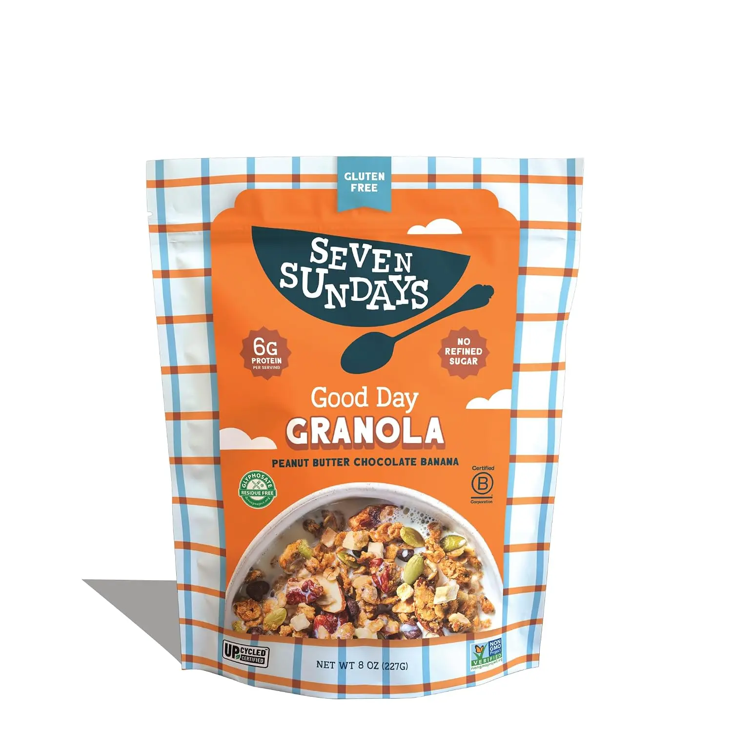 Seven Sundays Peanut Butter Chocolate Granola - Gluten-Free Breakfast Cereal, 8 oz Bag