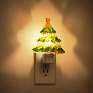 Christmas Tree Night Light, 3000K Night Lights Plug into Wall,Cute & Funny Christmas Night Light for Kids,Plug in Vintage Decor Nightlight with 360° Rotatable for Home Party Decor,1 Pack