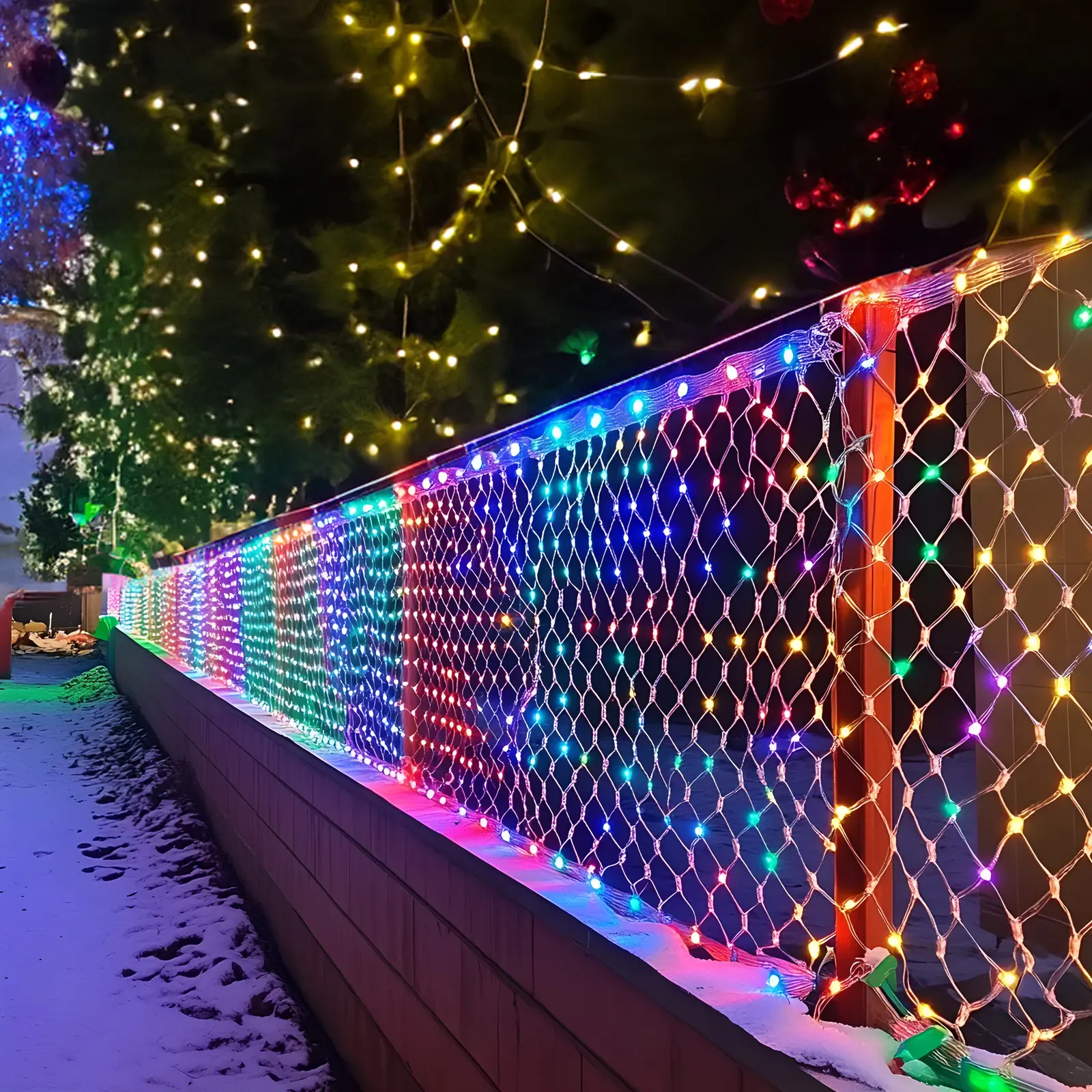 360 LED 11.8ft x 4.9ft String Net Mesh Lights 8 Modes for Christmas Wedding Party Home Garden Lawn Bushes Indoor Outdoor Decor