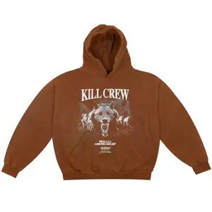 Kill Crew Oversized Lux Midst of Wolves Hoodie Cotton Fit Sweatshirt Fleece Soft Tops Pullover Comfort