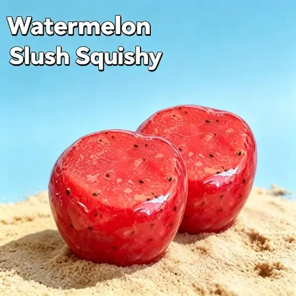 Cute Watermelon Smoothie Fidget Squish Toy, Realistic Food Shape Play Toy, Flexible Squeeze Hobby Toy, Interactive Fun Plaything for Boys Girls, Great Gift & Leisure Toy for All Ages