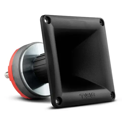 DS18 1" Driver Horn Audio Speaker Kit (PRO-DR1P + PRO-H44/BK), 120W, 240W Peak Power, 1" Phenolic 8-Ohm Voice Coil, High Sensitivity, Loud Output, High Range, 20kHz Top for Cymbal Sparkle, 4.56in Depth Fits Tight Speaker Bays