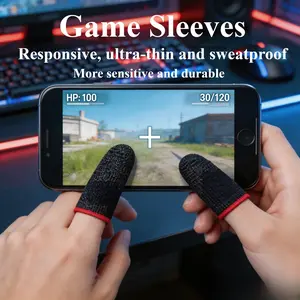 2026 10pcs Mobile Game Fingertip antislip Gloves For  Gamer Sweatproof Anti-slip Touch Screen Finger Sleeve Breathable Gaming Finger Cover game console stick phone accessory