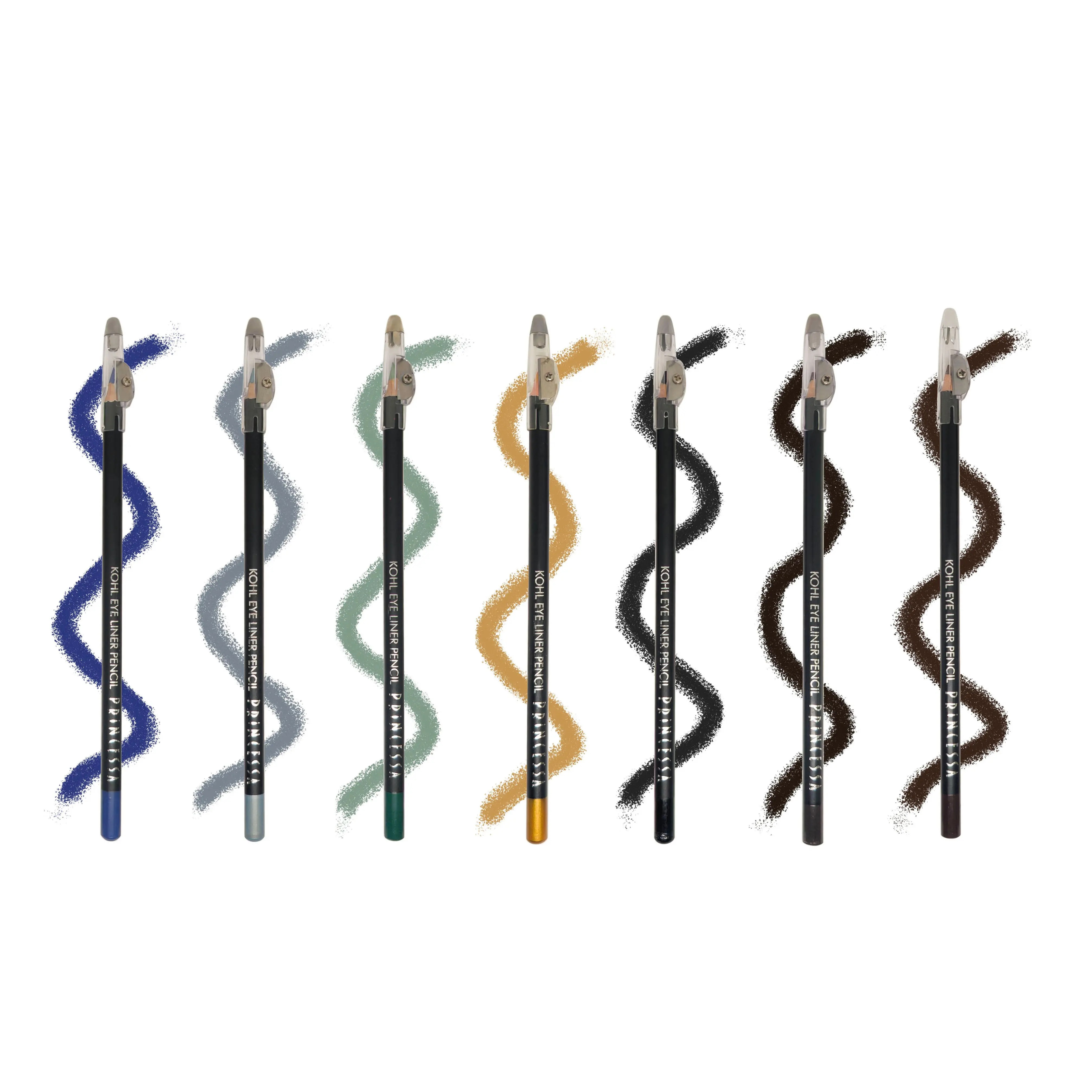 Kohl Eyeliner Pencils with Sharpeners - Set of 7 Mixed Colors