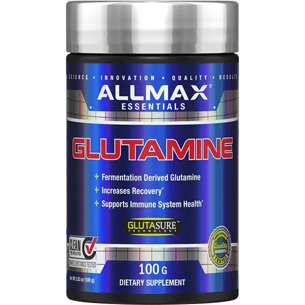 ALLMAX Essentials L-Glutamine Powder - Fermentation Derived Glutamine with Glutasure Technology for Recovery & Immune Support Aquamin Supplement Fitness