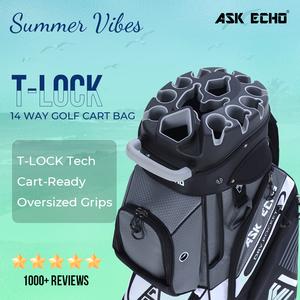 Ask Echo Golf T-LOCK Cart Bag 14 Way Organizer Dividers Quiet Golf Bag