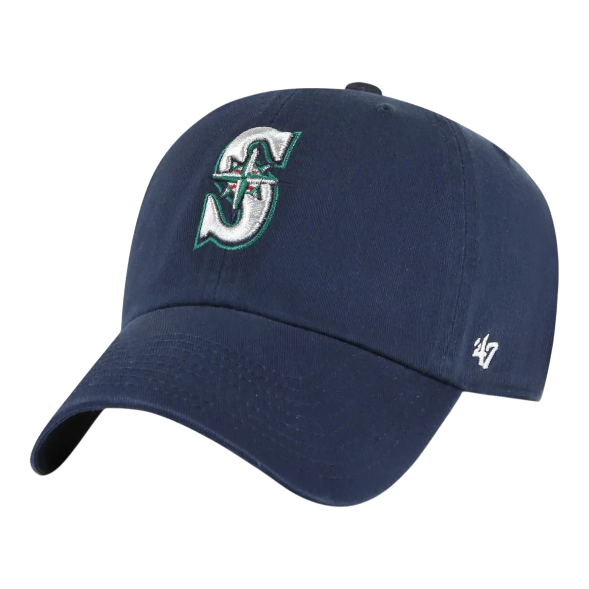 47 Brand Clean Up Seattle Mariners Strapback in Navy | Adjustable Cap