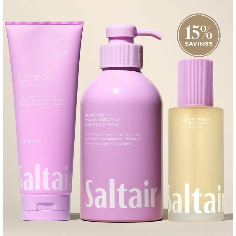 Saltair Island Orchid Trio - Sea Jasmine Frangipani & Warm Musks Lotion Body Wash