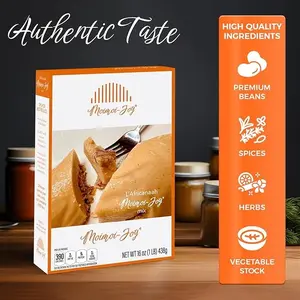 MoiMoi-Joy Mix with 6 Cooking Pouches - Enjoy Authentic West African Cuisine Anywhere - Beans, Spices, Herbs, Vegetable Stock - Cut Cooking Time by 80% for a Quick, Savory, and Delicious Meal