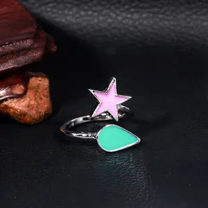 Anime Hunter X Hunter Hisoka Ring Stars Teardrop Adjustable Finger Rings for Women Men Couple Jewelry