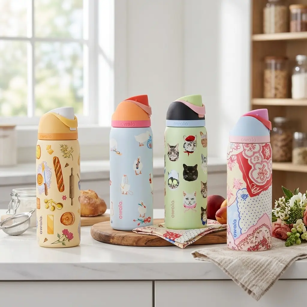 Owala 24oz / 32oz Dual Size Option Leakproof Locking 2-Way Spout FreeSip Insulated Stainless Steel Water Bottle with Straw, BPA-Free Sports Water Bottle, Great for Travel