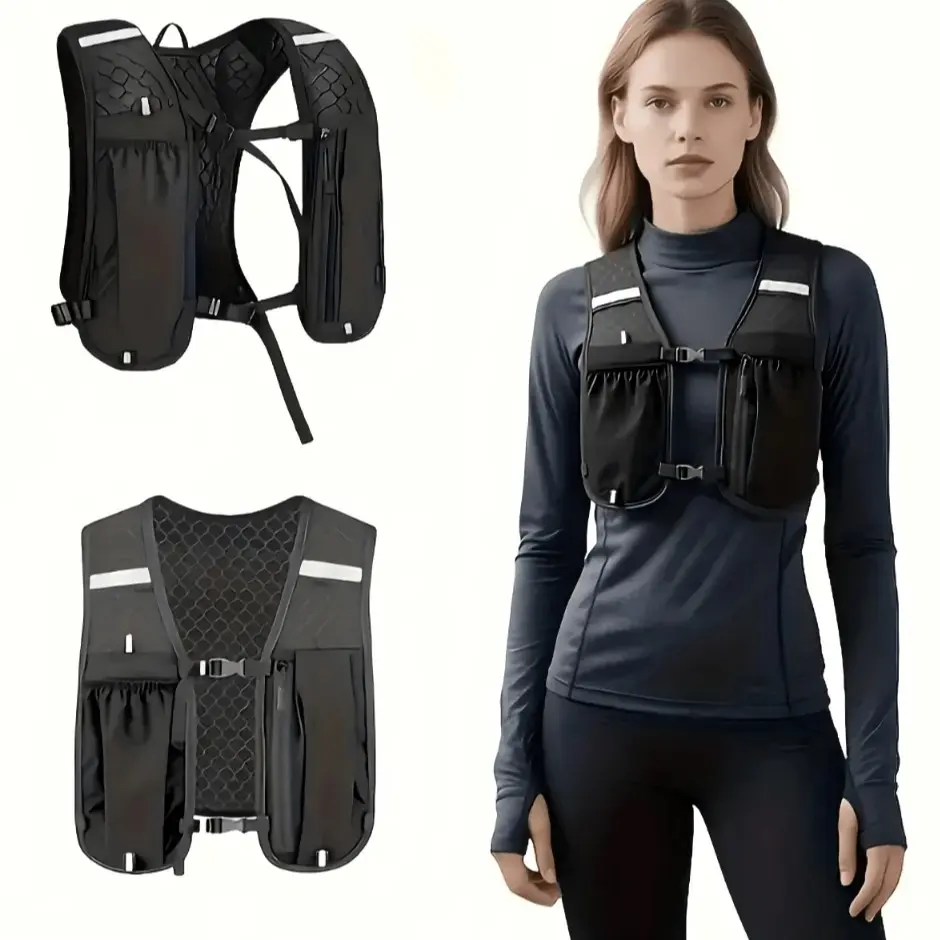 Running Vest for Women Men, Lightweight Outdoor Hydration Backpack, Adjustable Chest Straps, Breathable, Ideal for Climbing Hiking Cycling Trail(ONLY Backpack)