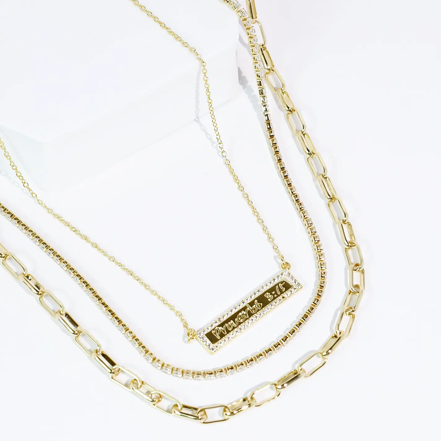 Proverbs 3:15 Layered Necklace