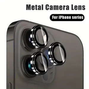 Brighten Up Your iPhone with a Black Metal Camera Lens Screen Protector - Fits iPhone 16/15/14/13/12/11