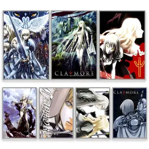 Cool anime C-claymore Poster HD Waterproof Art Poster Wall art print art suitable for living room bedroom bar parlor home decor gift fade-Resistant, Non-sticky, vibrant Dly Wall print Art Wall Decoration