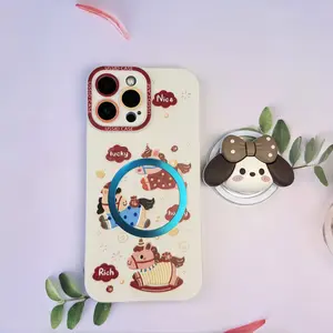 Adjustable cartoon cute magnetic phone stand