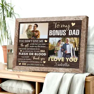 Precious Moments With Dad, Custom Prints For Father’s Day, Personalized Gifts From Stepchildren, Thoughtful Prints For A Loving Stepdad Or Second Father