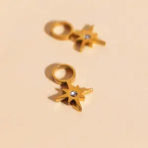 Mini Starburst Huggie Hoop Charms