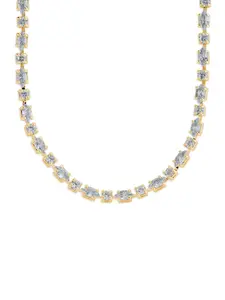 Elongated Hexagon Cut Tennis Necklace