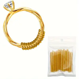 Invisible Spiral Device for Securing Loose Rings • Set of Ring Size Adjusters for Fitting Loose Rings • Transparent Ring Sizer Guards That Don't Need Power • Flexible Adjusters and Ring Sizers Designed for Loose Rings