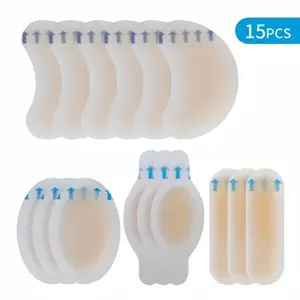 Clear Invisible Anti-wear Foot Pads, 15pcs/set Thickened Toe Pads, Waterproof Bubble Free Gel Pads, Foot Care Products for Women & Men