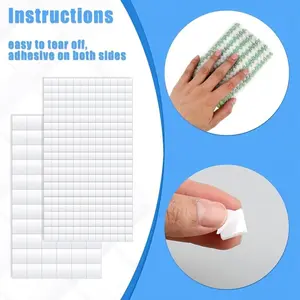 Double-Sided Adhesive Dots, Square Strip Tape for DIY Art And Crafts, Perfect Double-Sided Adhesive Dots for Halloween, Christmas, Valentine'S Day Scrapbooking And DIY Crafts, Office Supplies