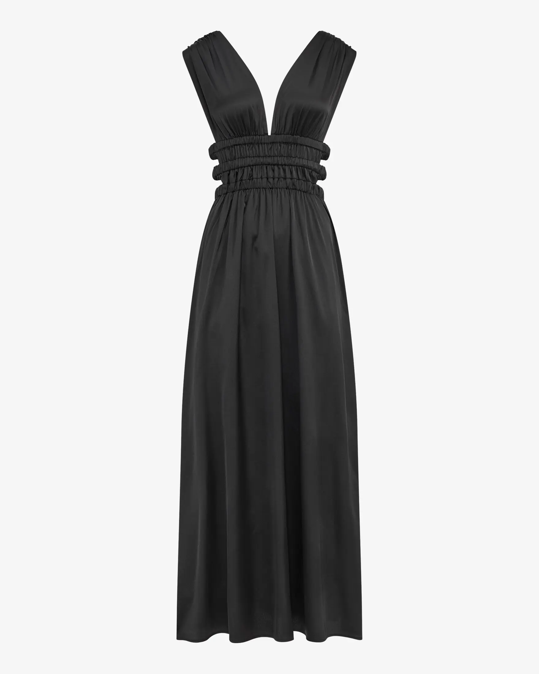 Express Satin Strappy Pleated V-Neck Sleeveless Cutout Maxi Dress - TikTok Shop Express Satin Strappy Pleated V-Neck Sleeveless Cutout Maxi Dress - TikTok Shop