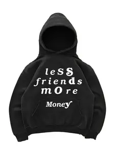 Less Friends, More Money Hoodie ( Black )