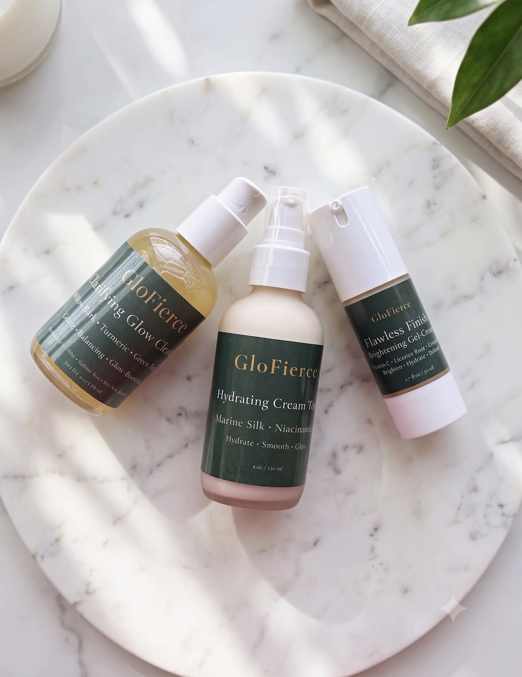 Complete Skincare Set | Cleanser, Toner & Moisturizer | GloFierce Essentials