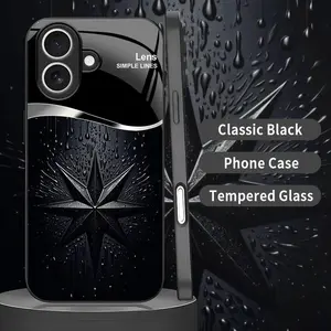 Luxury Star Phone Case — Realistic Raindrop Techwear Black Cover for iPhone 17 — 975