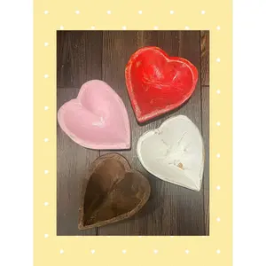 Wood Heart Bowls